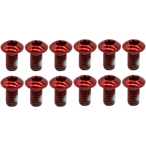 Set 12 șuruburi M5x10 mm pentru disc de frână pentru trotinete electrice și biciclete, eWheel, Roșu