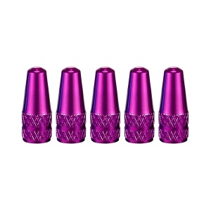 Set 5 capace valve Presta pentru biciclete, Greluma, Mov