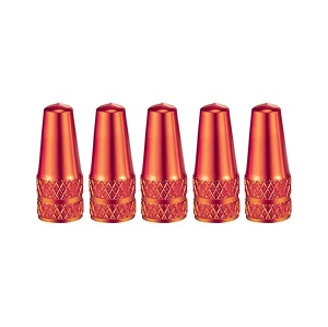 Set 5 capace valve Presta pentru biciclete, Greluma, Portocalu