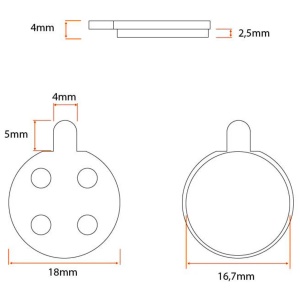 Set plăcuțe frână pentru trotinete electrice Xiaomi Mi Pro, Xiaomi Mi Pro 2, Ninebot F25E II, Ninebot F30E, Ninebot F40E, Rășină, eWheel - Img 2