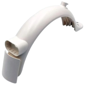 Aripă spate pentru trotinete electrice Xiaomi Mi Essential, Xiaomi Mi 1S, Xiaomi Mi Pro 2, Xiaomi Mi 3 + Cârlig + Placă de înmatriculare + 3 șuruburi cu 3 căpăcele de protecție, eWheel, Alb - Img 3