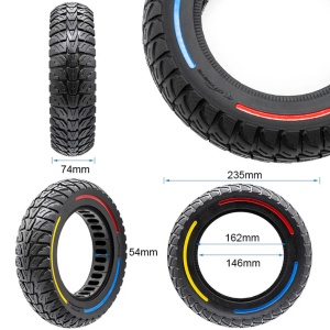 Cauciuc plin 10x2.75-6.5 pentru trotinete electrice, Cityneye, Negru/Tricolor - Img 2