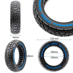 Cauciuc plin 60/70-6.5 off-road pentru trotinete electrice Siver 10 Plus, Aprilia ESR1, Motus Scooty 10, Cecotec Bongo Serie S+ MAX Infinity, Juicease ESMAX, Nedong, Negru/Albastru - Img 2