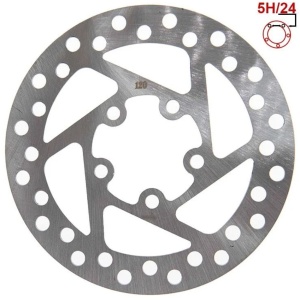 Disc frână 120 mm cu 5 prinderi pentru trotinete electrice Xiaomi Mi Pro, Xiaomi Mi Pro 2, Joyor GS5, Joyor GS9 + 5 șuruburi, eWheel, Argintiu - Img 3