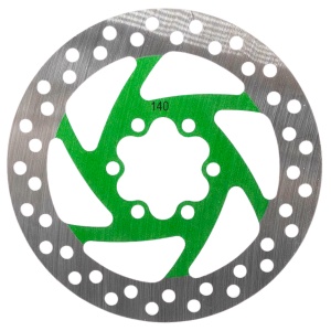 Disc frână 140 mm cu 6 prinderi pentru trotinete electrice Kukirin G2 Max, Kukirin G3/G3 Pro, Kukirin G4, Kugoo M4/M4 Pro, eWheel, Verde + 6 șuruburi