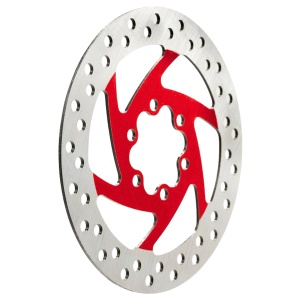 Disc frână 140 mm cu 6 prinderi pentru trotinete electrice Kukirin G2 Max, Kukirin G3/G3 Pro, Kukirin G4, Kugoo M4/M4 Pro, eWheel, Roșu + 6 șuruburi - Img 4