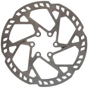Disc frână ranforsat 140 mm cu 6 prinderi pentru trotinete electrice, grosime 2.3 mm, eWheel, Argintiu