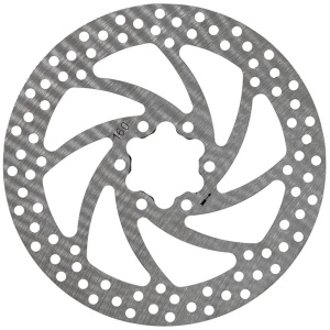 Disc frână ranforsat 160 mm cu 6 prinderi pentru biciclete electrice și trotinete electrice, grosime 2.9 mm, eWheel, Argintiu