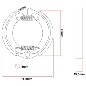 Plăcuțe frână pe tambur pentru trotinete electrice Ninebot Max G30, Ninebot D18E, Ninebot D28E, Ninebot D38E, Xiaomi Mi 6, eWheel - Img 2
