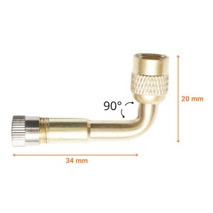 Prelungitor valvă îndoită la 90 de grade, 34 mm - Img 2