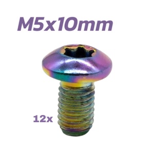 Set 12 șuruburi M5x10 mm pentru disc de frână pentru trotinete electrice și biciclete, eWheel, Multicolor - Img 3