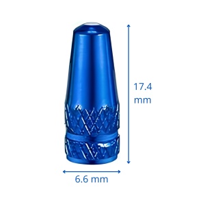 Set 5 capace valve Presta pentru biciclete, Greluma, Albastru închis - Img 2