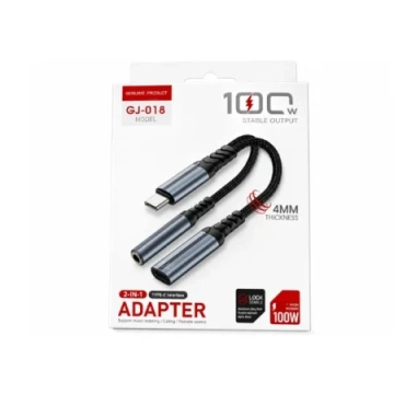Adaptor 2 in 1 Type C la Jack și Type C