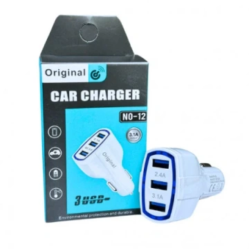 Original Încărcător auto 3 x USB