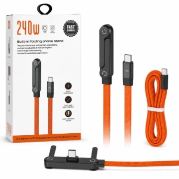 2 in 1 Suport cu Cablu de date 240W Type C - Type C