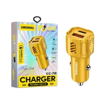 Original Încărcător auto 1 USB, 1 Type C