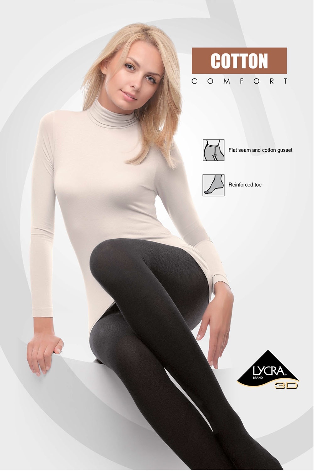 Ciorap Gros de Bumbac cu 3D Lycra Cotton Conte Elegant