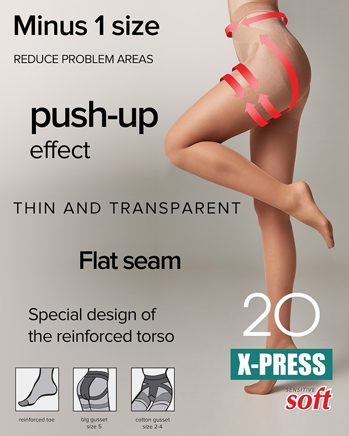 Ciorapi Modelatori cu efect de push-up X-press Conte Elegant