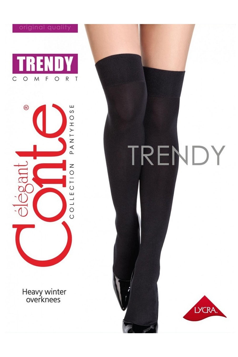 Șosete lungi peste genunchi din microfibră, Conte Trendy 220 Den