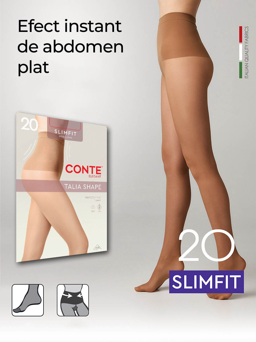 Efect instant de abdomen plat, Conte Slimfit 20 Den