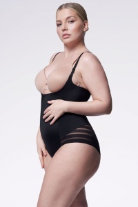 Body damă modelator cu plasă, Julimex 119 Mesh