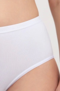 Chiloți bikini, din bumbac premium, Conte Comfort LB 5573 Alb detalii margine