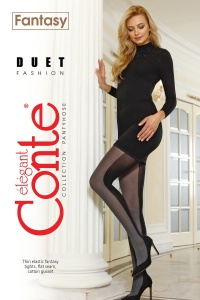 Ciorap dens cu model din 2 culori și Efect 3D, Fantasy Duet - Img 7