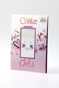 Ciorapi copii cu imitație jambiere și model pisică, Conte Kids Cat - Img 3