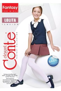 Ciorapi copii, din microfibră cu efect 3D și imitație jambiere, Conte Kids Lolita - Img 7