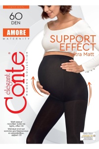 Ciorapi pentru gravide, din microfibră cu efect 3D, Conte Elegant Amore 60 Den