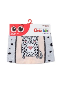 Ciorapi subțiri din bumbac cu model leopard, Conte Kids Tip-Top 580 - Img 7