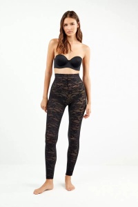 Colanți lungi din dantelă florală elastică, Gisela 2/80019