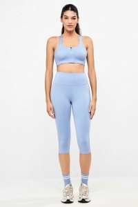 Colanți tip Capri din material modelator, Gisela 2-60017, bleu, fata.