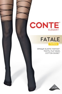 Dresuri imitație jambiere cu șireturi, Conte Fantasy Fatale - Img 5