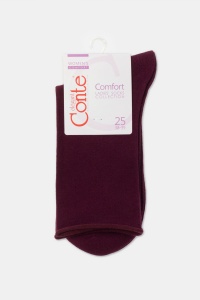 Șosete damă din bumbac fără elastic, Conte Elegant Comfort 000 - Img 30