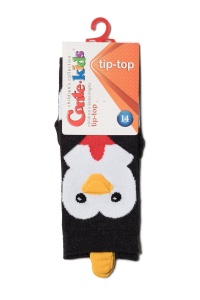 Șosete haioase 3/4, pentru copii, cu model Penguin, Conte Kids Tip-Top 045 - Img 2