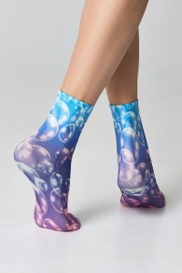 Șosete haioase cu model „Bubbles”, Conte Fantasy 22С-55CP - Img 3