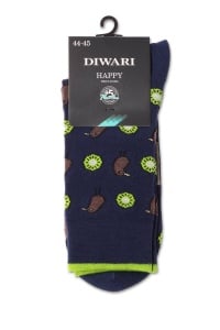 Șosete haioase din bumbac, cu model „Kiwi”, DiWaRi 136 - Img 4