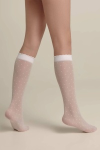 Șosete lungi 3/4 copii, cu model buline, Dots 20 Den - Img 3
