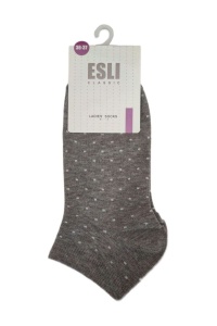 Șosete scurte damă din bumbac, cu buline, Esli 052