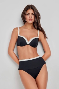 Sutien baie bicolor cu margini contrastante, Gisela 2/30185