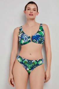 Sutien baie full-cup, cu burete detașabil și fără arcuri, imprimeu tribal, Gisela 2/30229