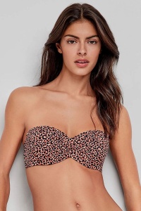 Sutien baie tip bandeau cu imprimeu leopard, Gisela 2/30192 - Img 2