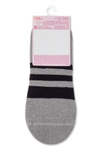 Tălpici damă cu lurex și curele decorative, Conte Classic 191 - Img 5