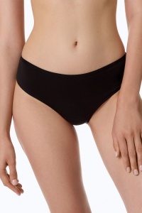 Chiloți bikini cu talie medie, din bumbac premium, Conte Comfort LB 5001 Nero