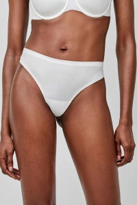 Chiloți tanga cu efect ușor modelator, din microfibră satinată, Gisela 1/10058