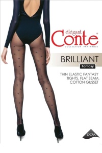 Ciorap subțire cu model picățele "Diamant", Conte Fantasy Brilliant