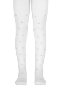 Ciorapi bumbac cu model inimioare din lurex, Tip-Top 547