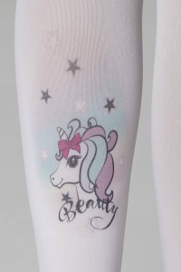 Ciorapi copii, din microfibră cu model Unicorn, Conte Kids Beauty 50 Den - Img 2