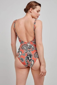 Costum de baie modelator cu imprimeu floral exotic, Gisela 2/30199 - Img 3